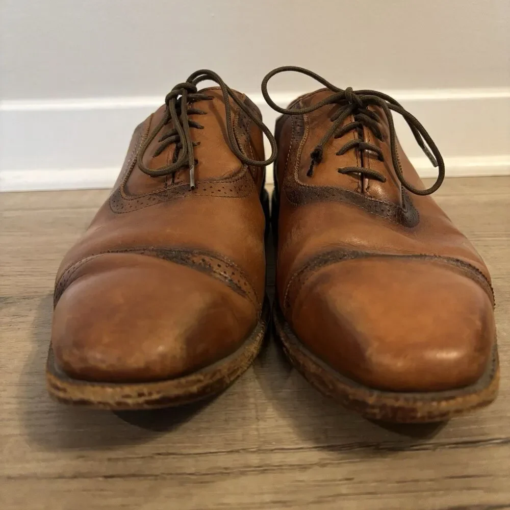 Allen Edmonds The Rutledge Independence Collection Sz 10 E Brown Leather Cap Toe